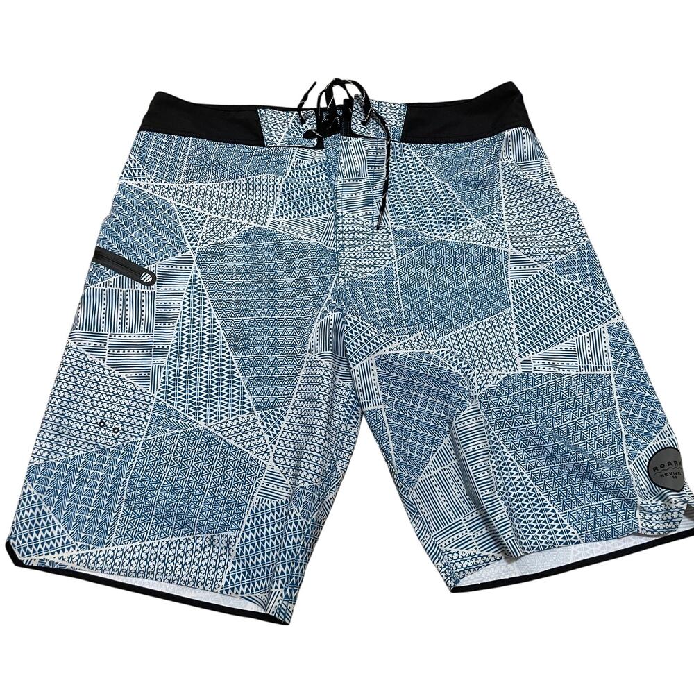 Roark Revival Men's‎ 32 Savage Boardshorts Trunks Blue 10in inseam Beach Surf